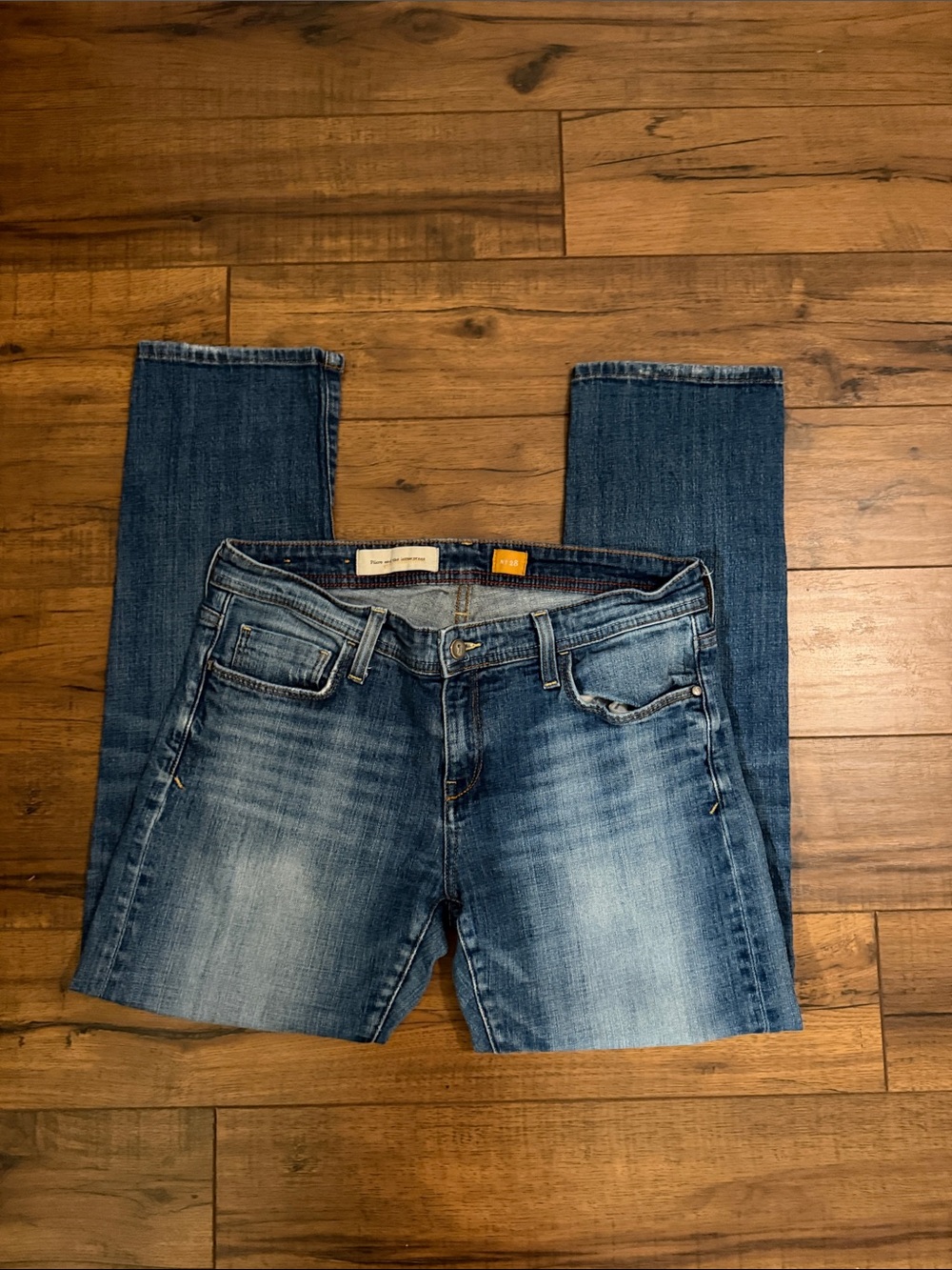 Pilcro and the Letterpress Medium Wash Skinny Jeans